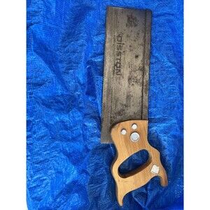 VINTAGE HENRY DISSTON & SONS 12" SPINED TENON BACKSAW DOVETAIL HAND SAW